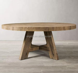 Khung Gỗ Sồi Cổ Điển Và Sang Trọng Màu Phong Hóa Đồ Nội Thất Trong Nhà Bàn Tròn Cao Cấp - Product Image 3