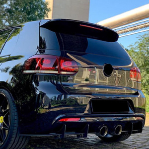Diffuseur arrière Amp-Z noir mat pour Volkswagen Golf 6R Mk6R 2009-12, style tuning, lèvre arrière, aileron arrière - Product Image 4