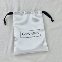 Coloré Soie Satin Tissu Cordon Poussière Bijoux BagEco Friendly Cordon Pliable Épicerie Sac Fourre-Tout Logo Personnalisé