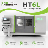 Centre d'usinage CNC horizontal à 3 axes HT6L de haute précision, tour à lit incliné, système de commande CNC, broche simple, usage intensif
