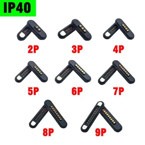 Pogopin magnético de 3A, conector de 2P, 3P, 4P, 5P, 6P, 7P, 8P, 9P, posición de paso, 2,2 MM, con resorte cargado, macho, hembra, 1 par