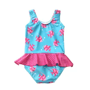 定制设计儿童女孩一体式泳衣时尚家庭比基尼儿童泳衣