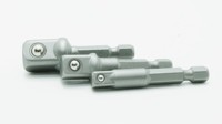 Adaptor Shank Heksagonal 1/4" Ralter OEM & Soket Ekstensi Persegi (50MM Finishing Sand Blasted) untuk Obeng