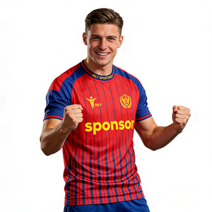 Jersey Sepak Bola Sublimasi Player Vision Bahan Polyester Spandex, Bernapas, Cepat Kering untuk Pria - Product Image 3