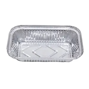 Wholesale Restaurant and Household Aluminum Foil Tray Fruits Salad Aluminum Foil Container for Food