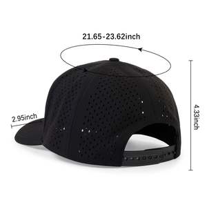 High Quality 5 Panel Waterproof Laser Perforated Canvas Outdoor Fashion Baseball Cap Trucker Hat with Custom Logo - Product Image 6