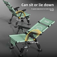 Chaise de pêche pliable verticalement, tout-terrain, multifonctionnelle, portable, de style européen, en acier au carbone Oxford