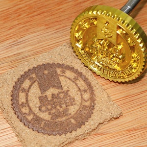 Embosseur à chaud personnalisé en laiton et fer pour logo en cuir et bois, gâteaux, hamburgers, mariages, fêtes, logos privés et DIY - Product Image 4