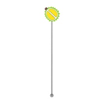 Agitateur à Cocktail réutilisable en forme de fruit en acier inoxydable