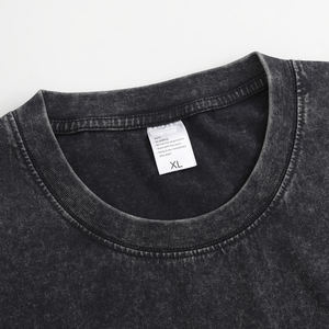 Made USA T-shirt à col roulé tricoté de coupe régulière pour homme 230 grammes Polyester/coton Logo personnalisable Drop - Product Image 2