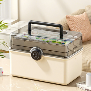 <b>Food</b> <b>Container</b> With Handle Airtight Stacking <b>Plastic</b> Box Korean Style Multifunctional Rectangular Design - Product Image 5