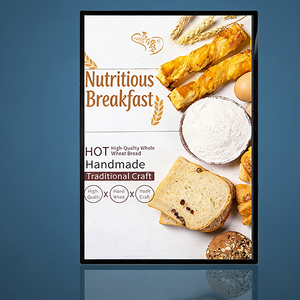 Boîte à lumière A1 A2 A3 A4 murale simple face horizontale en verre trempé éclairée par LED, alimentée en courant continu, anti-poussière, rétroéclairée pour magasin - Product Image 6