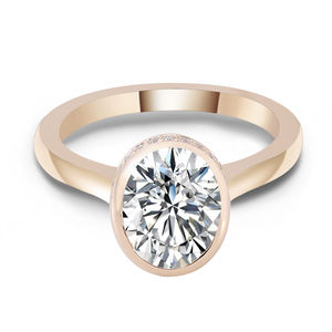 Bagues Bijoux Femmes Or 14 carats Bague de fiançailles et de mariage personnalisée Diamant Moissanite Bande de bague pour femmes Design de mariage 2020 - Product Image 2