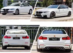TKZCRST paraurti per auto BMW F30 M3 Body kit minigonne laterali 2018 2013 tubo di scarico e cofano Spoiler griglia BMW F30 M3 Bodykit