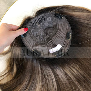 Topper per <span class=keywords><strong>capelli</strong></span> umani Mono Top europeo per <span class=keywords><strong>capelli</strong></span> umani 6x7 <span class=keywords><strong>Base</strong></span> in seta - Product Image 2