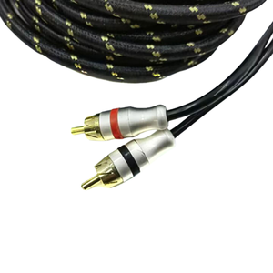 Audio auto di alta qualità e Amp Video inca cavo blu nero 5m Al + treccia in rame doppio scudo cavi auto inca 2 canali - Product Image 5