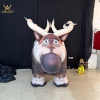 Reno Inflable Gigante para Exhibición, Accesorio Inflable de Reno