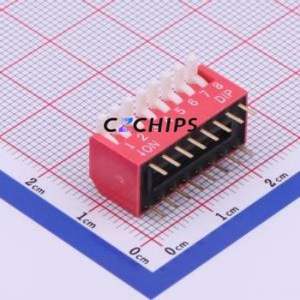 DP-08RP DIP Switch Through hole Component (THT) Switch Piano Key Single Pole Single Throw 8 2.54mm - Product Image 1