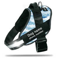 Harnais tactique pour chien avec informations personnalisées, accessoires réfléchissants de sécurité, ensemble harnais et laisse pour chiot, fabrication