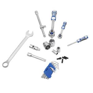 Set Perkakas Steeltreks 222 pcs Multifungsi, Soket 1/2\", 3/8\", 1/4\", Kunci Ratchet 72T, Kunci Hex, Kunci Pas, Kotak Perkakas Portabel - Product Image 3