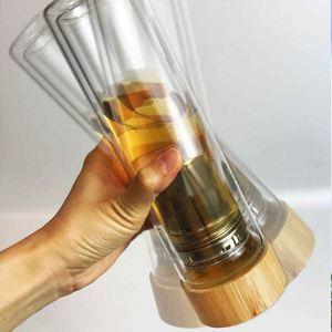 Gobelet isotherme à double paroi en verre borosilicate avec bouchon en liège - Product Image 4
