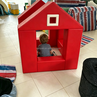 Aire de jeux souple pour enfants en forme de grange - Équipement de jeu intérieur/extérieur, jouets de jeu de rôle pour location événementielle, café ludique, événements en centre commercial