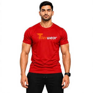 Camiseta Deportiva de Alta Calidad para Hombre, Mezcla de Poliéster/Algodón, Impresión de Logotipo Personalizada en la Parte Delantera, Corte Ajustado, Tejido de Punto Transpirable de Secado Rápido - Product Image 1