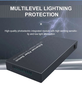 Convertidor de Medios de Fibra Óptica Gigabit Ethernet de Venta Caliente de Fábrica, Switch de 20KM 4SC + 2 RJ45, Convertidor de Medios de Red de Fibra Óptica - Product Image 6