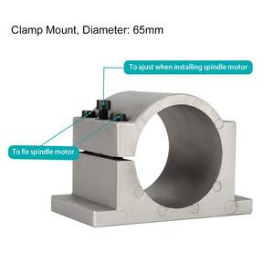 Support de fixation CNC en aluminium moulé Zhong Hua Jiang 65 mm avec 3 vis, 0,8 kW ou 1,5 kW, pour moteur de broche CNC - Product Image 4