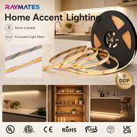 Premium 12V COB LED Şerit 10m 4000K CRI90+ Esnek Noktasız Bant Işık Kendinden Yapışkanlı Yatak Odası Mutfak Ayna Arka Aydınlatması için