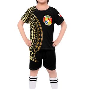 2 टुकड़ा बच्चों के ग्रीष्मकालीन खेल कपड़े सूट कस्टम टोंगा प्रशिक्षण टीम जर्सी 2023 मांग - Product Image 4