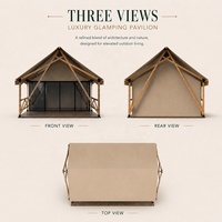 Tente de glamping de luxe BOTEEN à une couche pour toutes les saisons, avec structure en alliage d'aluminium, design écologique, pour usage en resort, villa, hôtel ou camping