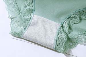 Kunden spezifische Mädchen Unterwäsche Junge Mädchen Spitze Atmungsaktive Mittlere Taille Baumwoll spitze Schwarz Höschen Bilder von Spitze Höschen Bulk - Product Image 3