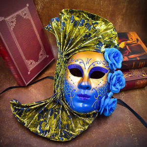 Velo de Carnaval con Diseño de Tres Flores en Forma de Luna, Estilo <span class=keywords><strong>Fantasma</strong></span> de Ópera - Product Image 1