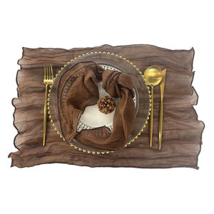 Meilleures ventes de serviettes en lin 100% personnalisées brodées à la main de style moderne jetables pour les événements de restaurant - Product Image 5