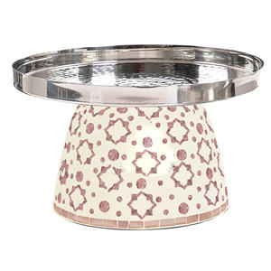 Pièce maîtresse élégant idéal pour le Ramadan Eid chocolat décor arabe Ramadan Eid nacre incrustation plateau de service - Product Image 4