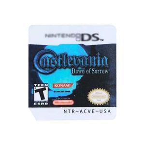 สติ๊กเกอร์ตลับวิดีโอเกม Castlevania Dawn of Sorrow Order of Ecclcsia Portrait of Ruin สำหรับ NDS - Product Image 2