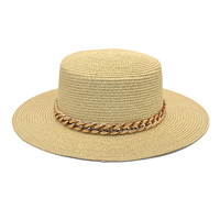 Chapeau de paille d'été personnalisé de haut niveau pour femmes couleur unie herbe naturelle chapeau de Cowboy plat haut niveau Applique pêche voyage décontracté