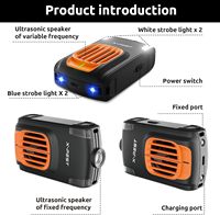 Ultrason de lumière flash dissuasive martre pour la maison garage garage et grenier repousse la martre souris rat répulsif idéal pour l'intérieur