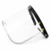 Protection faciale de haute qualité en polycarbonate transparent avec support en aluminium compatible avec les casques, protection UV, anti-rayures, usage industriel