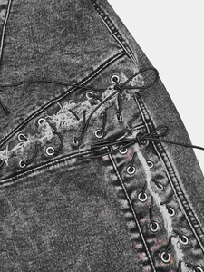 <span class=keywords><strong>Jeans</strong></span> da Donna Trendy 2026, Taglie S-2XL, <span class=keywords><strong>Pantaloni</strong></span> Streetwear <span class=keywords><strong>con</strong></span> Lacci - Product Image 5