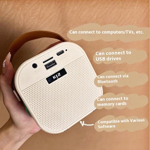Presente de Aniversário Pacha Kidsren 5W Sem Fio para Bluetooth Audio Speaker com Microfone Quadrado KTV Cantando Speaker RGB LED Light - Product Image 5