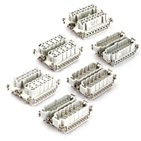 Connecteur industriel robuste BYLJQ HE-032 36 40 broches 16A 500V, prise mâle/femelle avec insert en cuivre et coque en aluminium pour alimentation PCB
