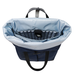 Sac à dos pour ordinateur portable en nylon RPET écologique, imperméable, antichoc, avec coussin d'air, protection RFID, décontracté, géométrique, USB - Product Image 2
