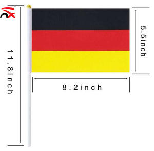 Drapeau allemand à main en gros, 14*21CM, petit drapeau allemand miniature à agiter pour la fête nationale, les élections - Product Image 5