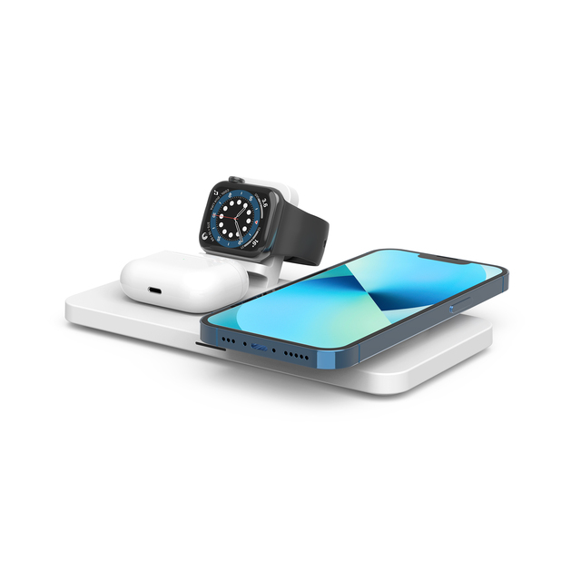 Customization CE ROHS Certified  Mobile Phone Earphone Wireless Charging 3 in 1 Wireless Charger Dock for Smart Phone