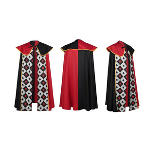 Royal <strong>Queen</strong> of Hearts Long Cape Poker Playing Card Cloak for Halloween Cosplay Party - Product Image 4