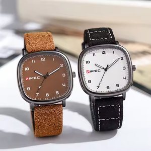 Orologio da Uomo Elegante e di Lusso, Impermeabile, Cassa in Lega, Quadrante Quadrato con Numeri Arabi, Cinturino in Pelle, Movimento al Quarzo, Orologio Sportivo - Product Image 2