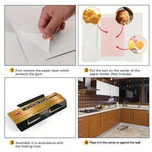 Perangkap Kecoa Kertas Padat Sekali Pakai Ramah Lingkungan Efisiensi Tinggi yang Dapat Disesuaikan, Umpan Penarik Tidak Beracun - untuk Pengendalian Hama Rumah Tangga - Product Image 6