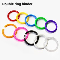 15mm 50mm Bunte Plastik-Buchringe Doppel-Schnappverschluss Loseblatt-Binderinge für DIY-Bastelarbeiten Notizbuch Album